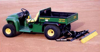 Rahn Groomer manufactures a range of equipment towing hitches for our professional aggregate and turf grooming equipment, including equipment from John Deere.