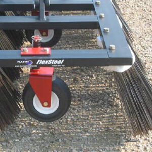 The tow-behind FlexSteel Brush is ideal for the upkeep and maintenance of a variety of aggregate and turf grooming needs including the needs of golf courses, beaches, sports fields, hiking and biking trails, parking lots and alleyways, and other applications.